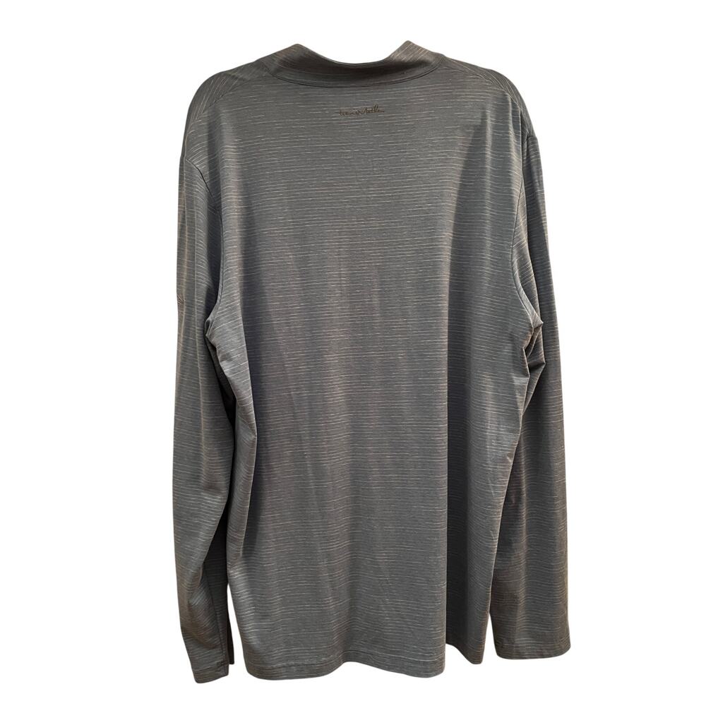 Travis Mathew Mens XL Blue Striped 1/4 Zip Lightweight Golf Stretch Casual Shirt - Picture 10 of 12